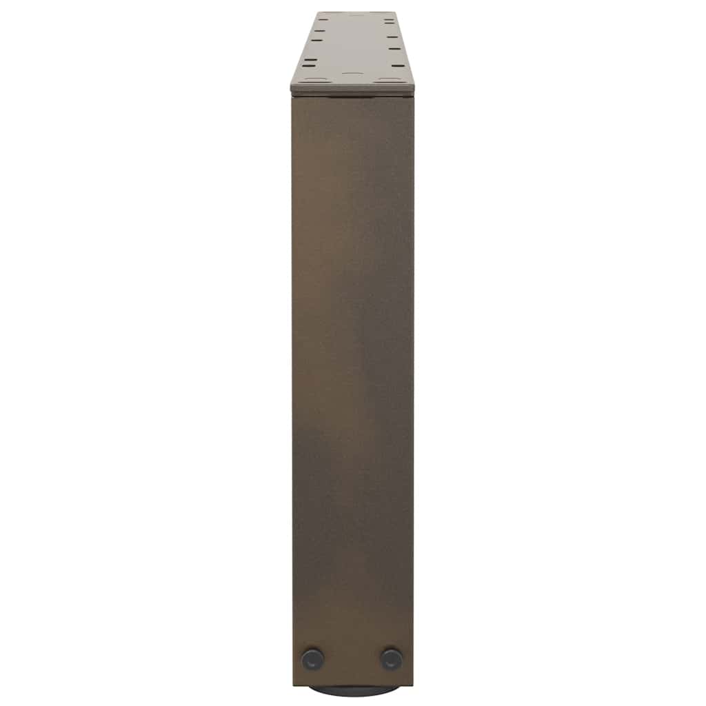 Pieds de table basse en forme de V, 2 pièces, acier naturel, 70 x (30-31,3) cm - XIOS
