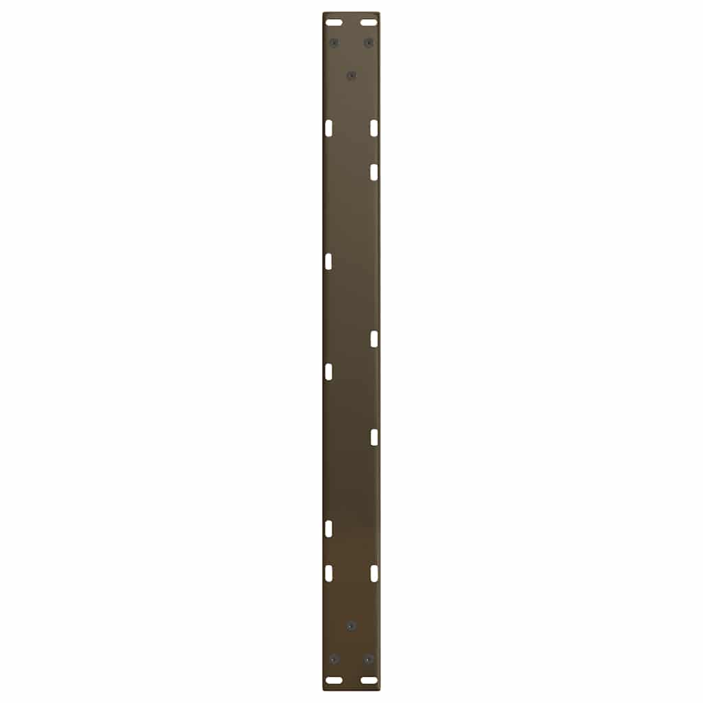Pieds de table basse en forme de V, 2 pièces, acier naturel, 70 x (30-31,3) cm - XIOS