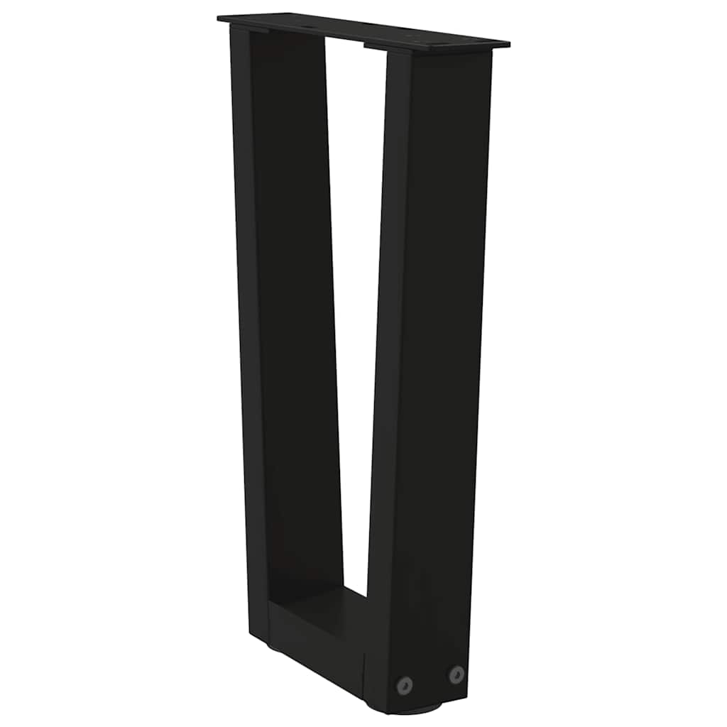 Pieds de table basse en forme de V 2 pièces Noir 28 x (42-43,3) cm Acier - XIOS