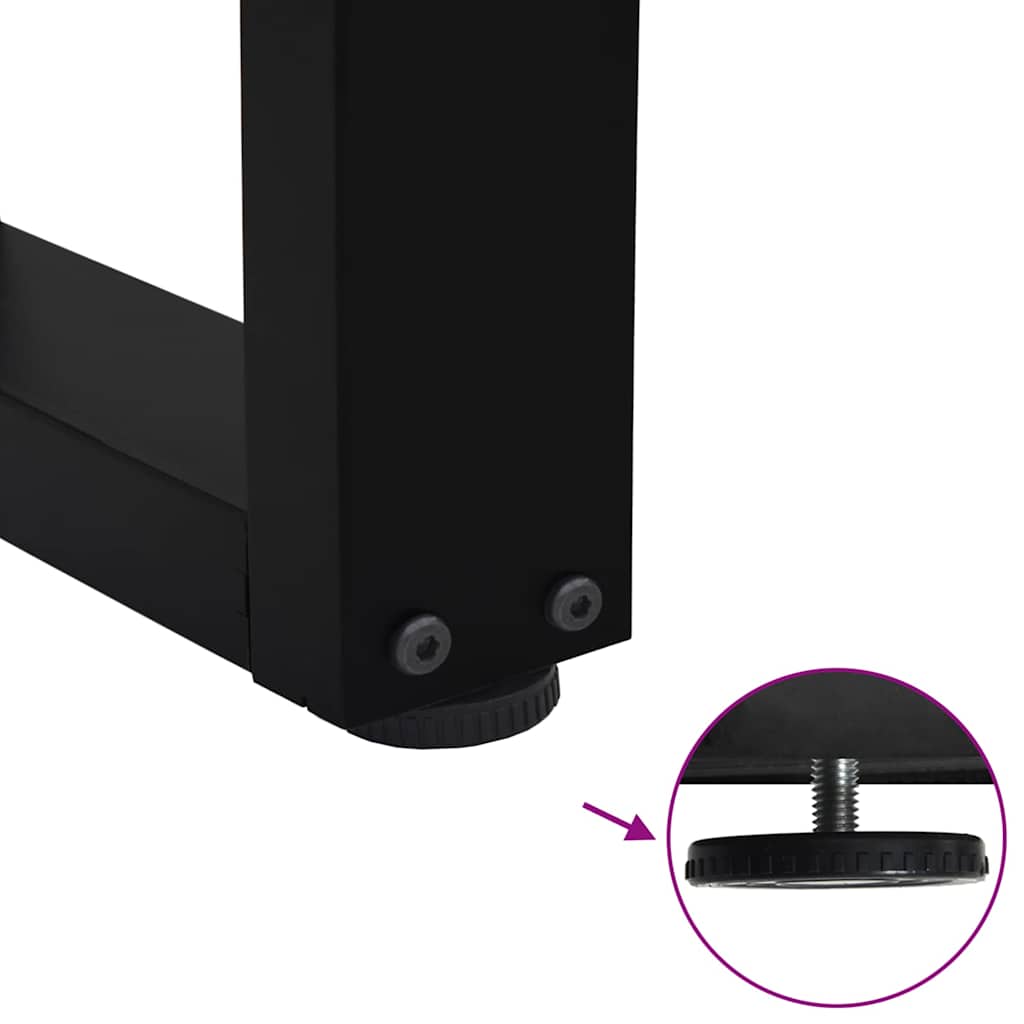 Pieds de table basse en forme de V 2 pièces Noir 28 x (42-43,3) cm Acier - XIOS