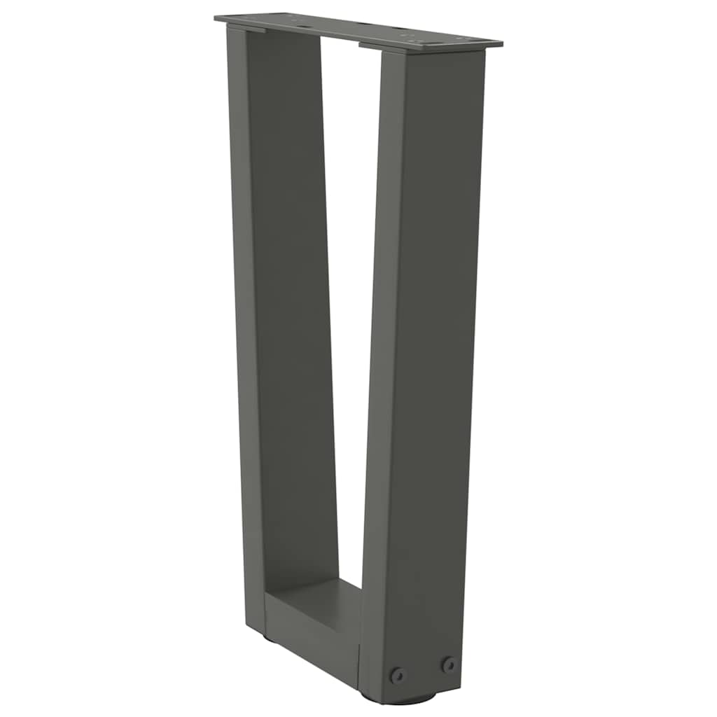 Pieds de table basse en forme de V 2 pièces Anthracite 28 x (42-43,3) cm Acier - XIOS