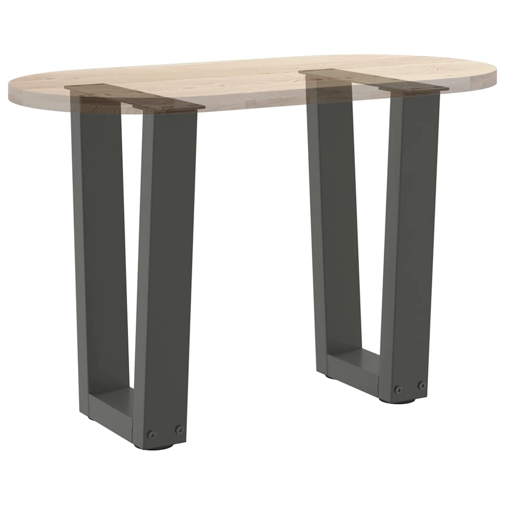 Pieds de table basse en forme de V 2 pièces Anthracite 28 x (42-43,3) cm Acier - XIOS