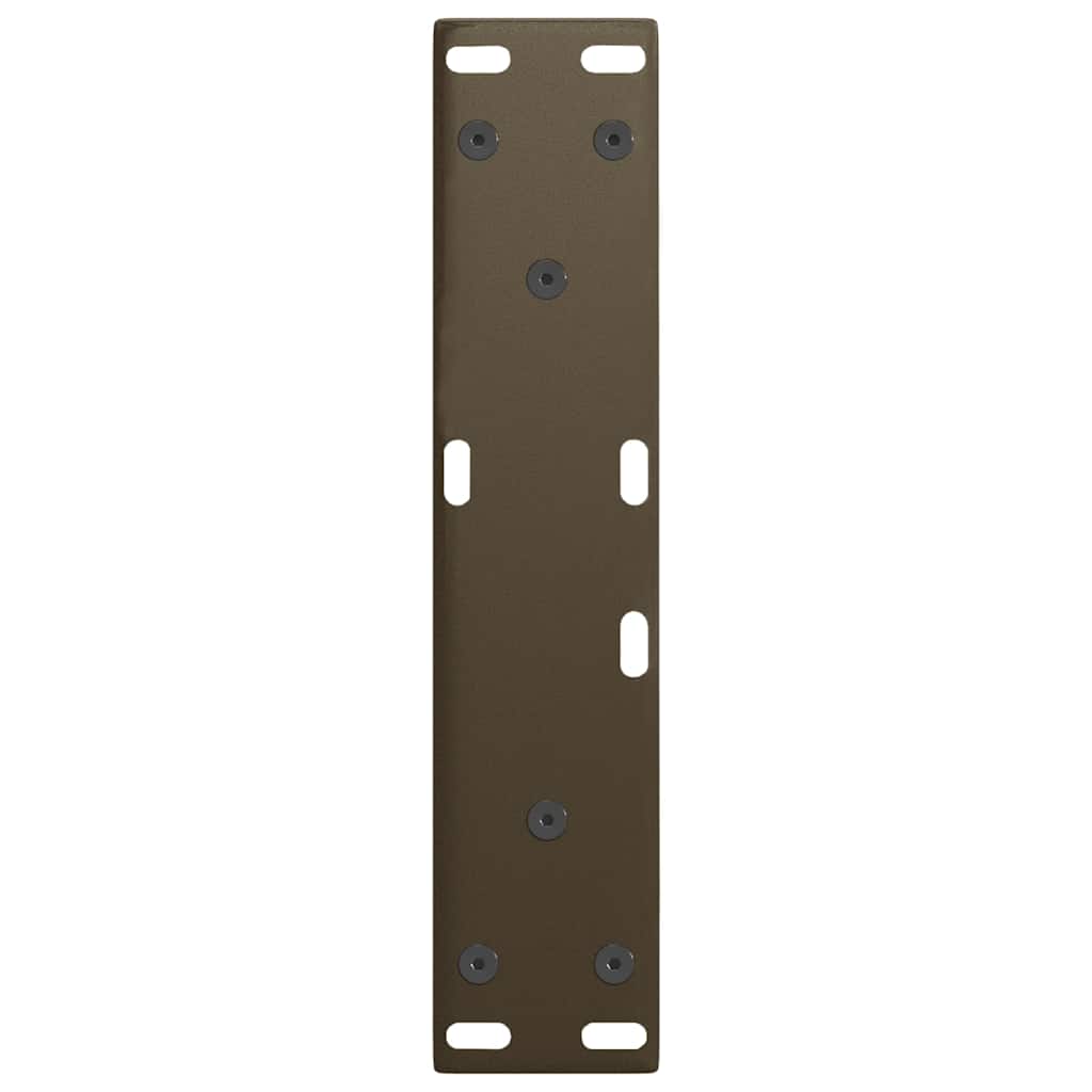 Pieds de table basse en forme de V, 2 pièces, acier naturel, 28 x (42-43,3) cm - XIOS
