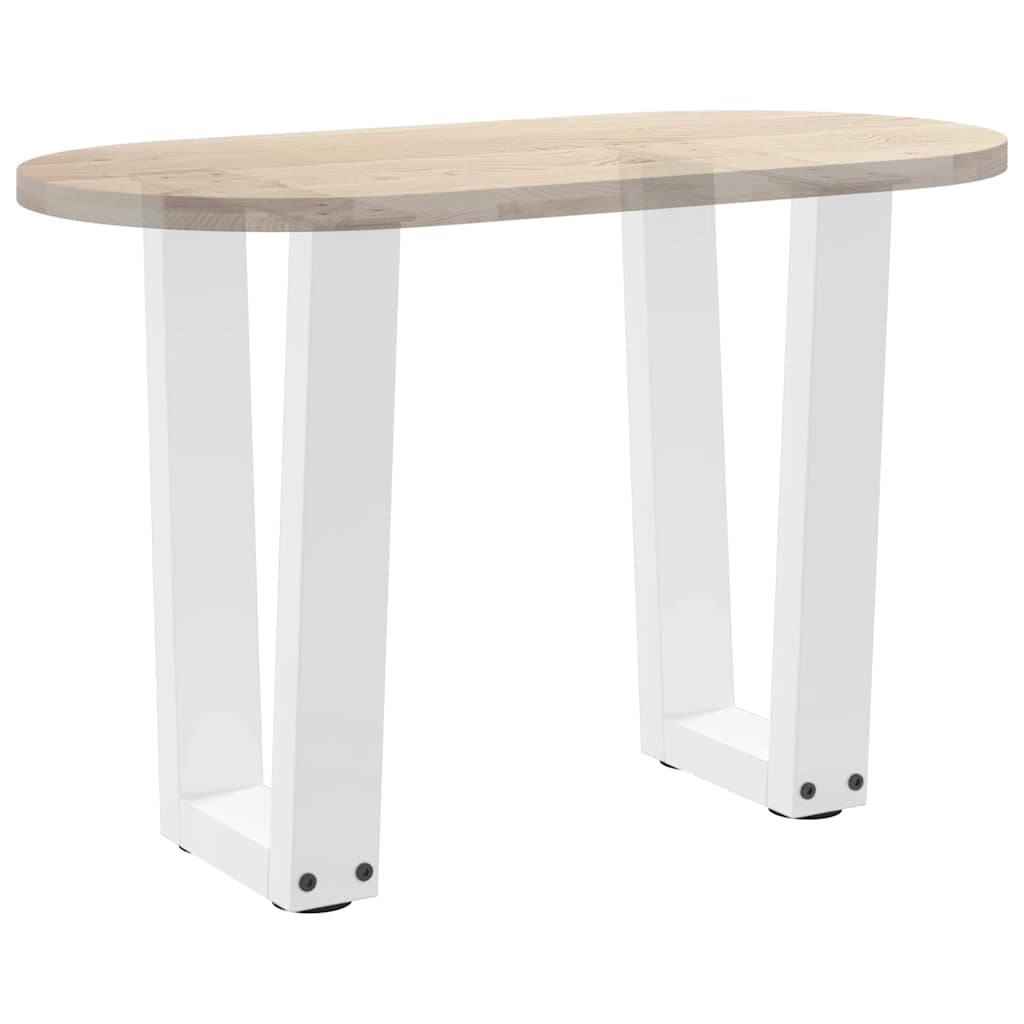 Pieds de table basse en forme de V, 2 pièces, blanc, 38 x (42-43,3) cm, acier - XIOS