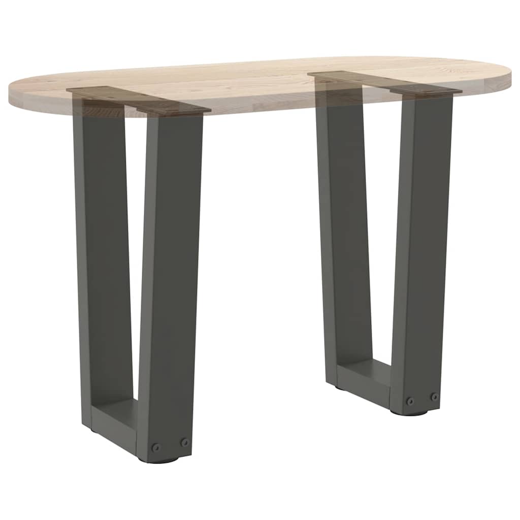 Pieds de table basse en forme de V, 2 pièces, anthracite, 38 x (42-43,3) cm, acier - XIOS