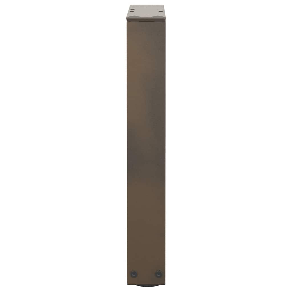 Pieds de table basse en forme de V, 2 pièces, acier naturel, 38 x (42-43,3) cm - XIOS