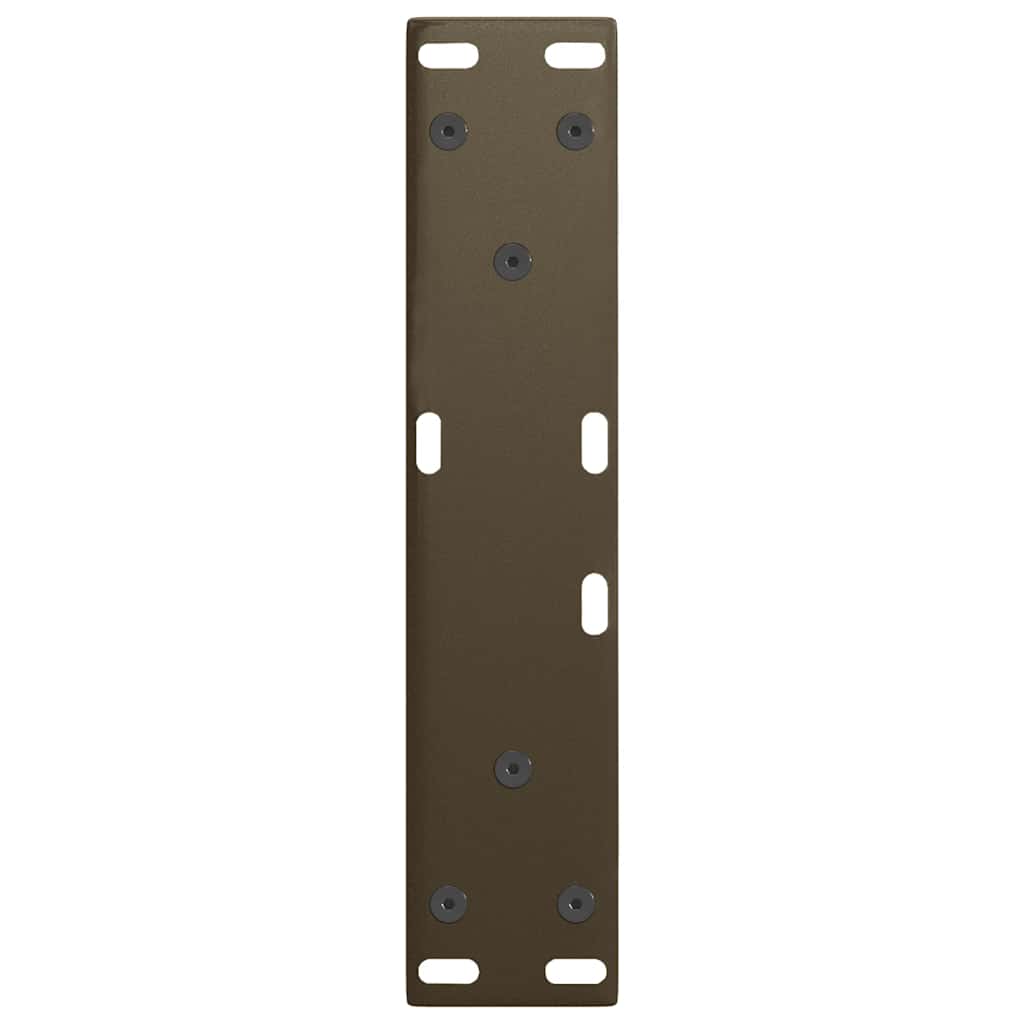 Pieds de table basse en forme de V, 2 pièces, acier naturel, 38 x (42-43,3) cm - XIOS