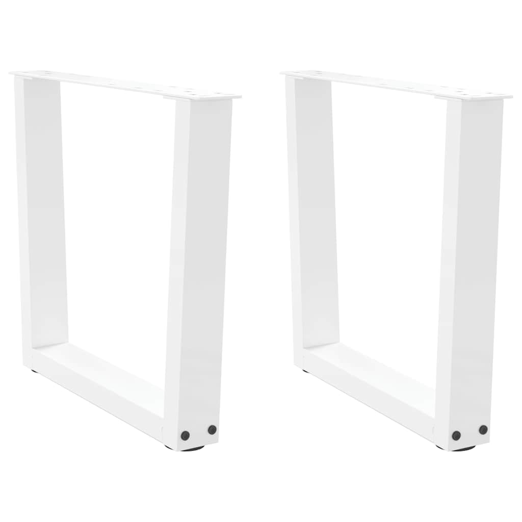 Pieds de table basse en forme de V, 2 pièces, blanc, 50 x (42-43,3) cm, acier - XIOS
