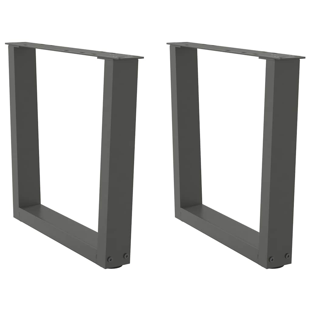 Pieds de table basse en forme de V, 2 pièces, anthracite, 50 x (42-43,3) cm, acier - XIOS