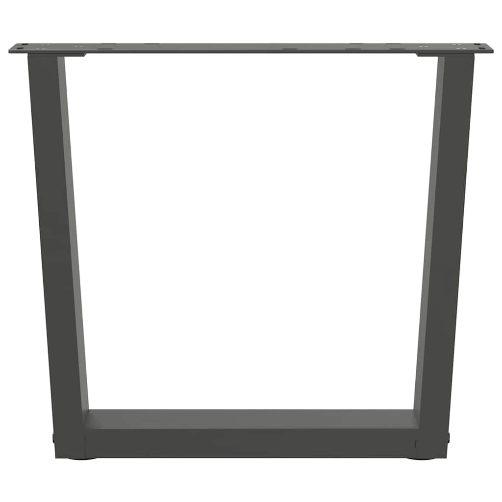 Pieds de table basse en forme de V, 2 pièces, anthracite, 50 x (42-43,3) cm, acier - XIOS