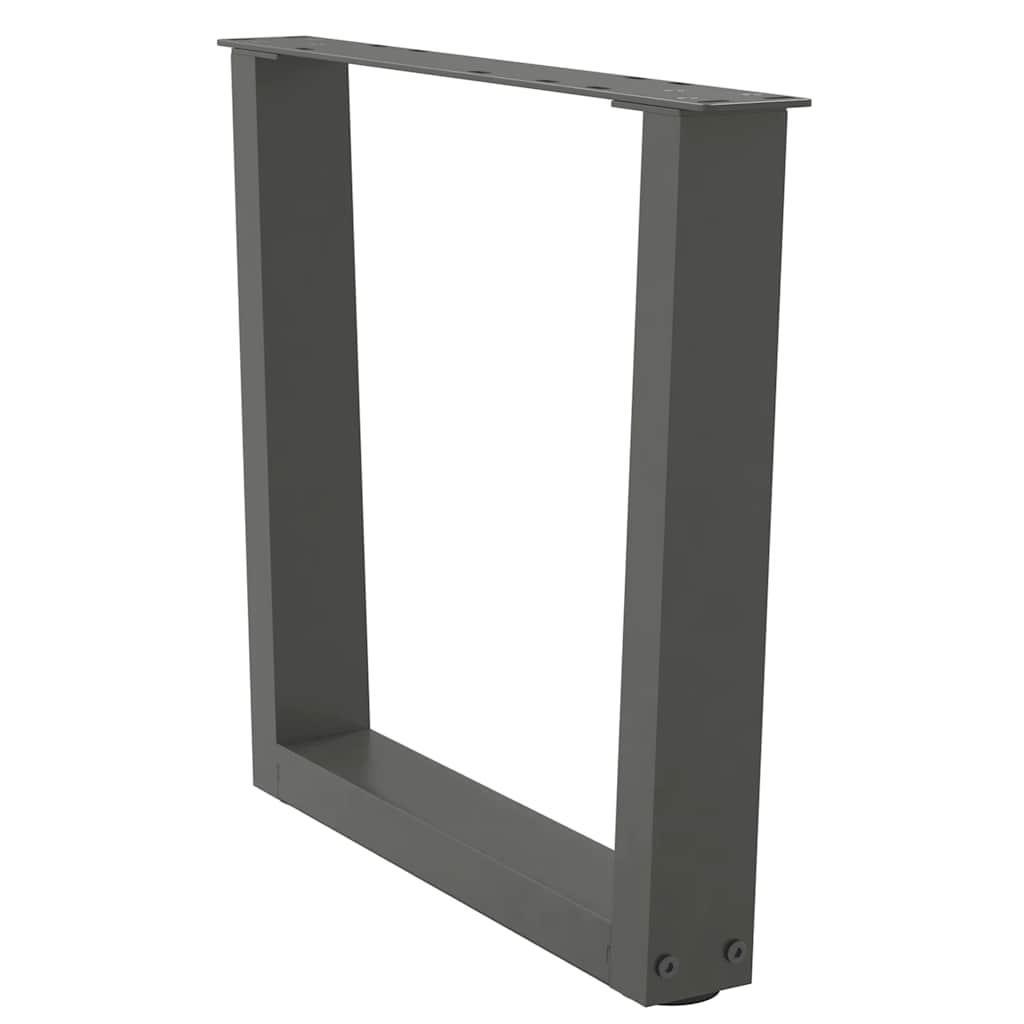 Pieds de table basse en forme de V, 2 pièces, anthracite, 50 x (42-43,3) cm, acier - XIOS