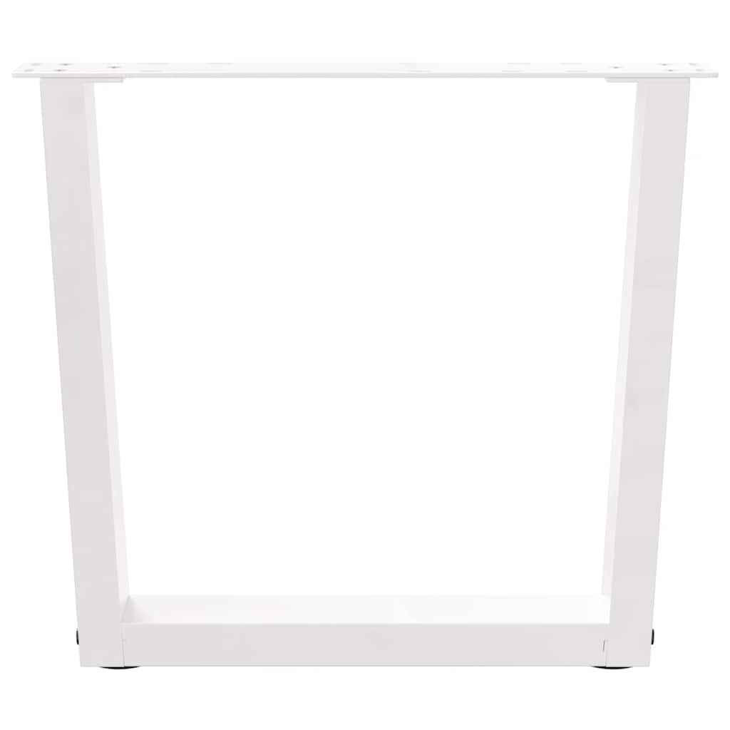 Pieds de table basse en forme de V, 2 pièces, blanc, 60 x (42-43,3) cm, acier - XIOS