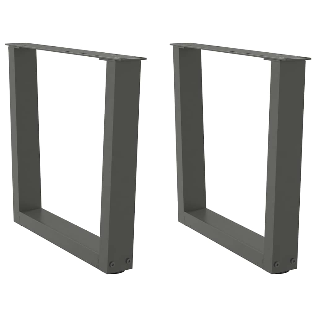 Pieds de table basse en forme de V, 2 pièces, anthracite, 60 x (42-43,3) cm, acier - XIOS