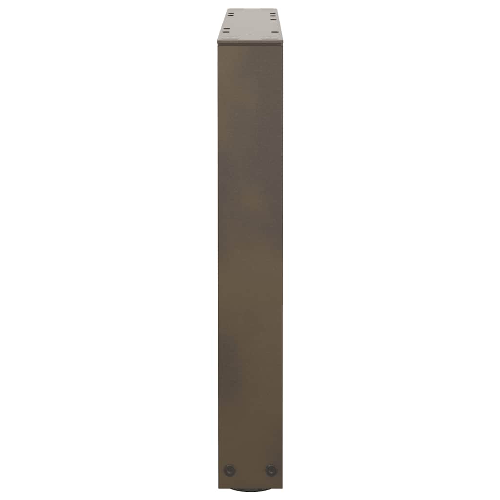 Pieds de table basse en forme de V, 2 pièces, acier naturel, 60 x (42-43,3) cm - XIOS