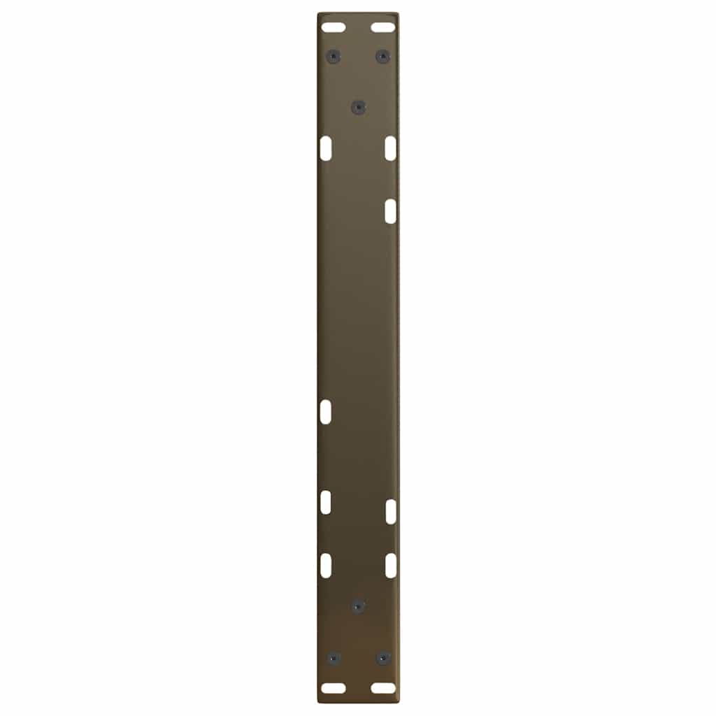 Pieds de table basse en forme de V, 2 pièces, acier naturel, 60 x (42-43,3) cm - XIOS