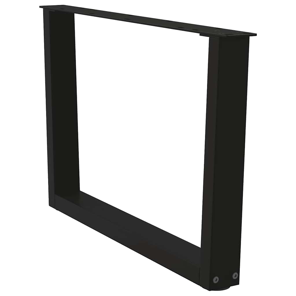Pieds de table basse en forme de V, 2 pièces, noir, 70 x (42-43,3) cm, acier - XIOS