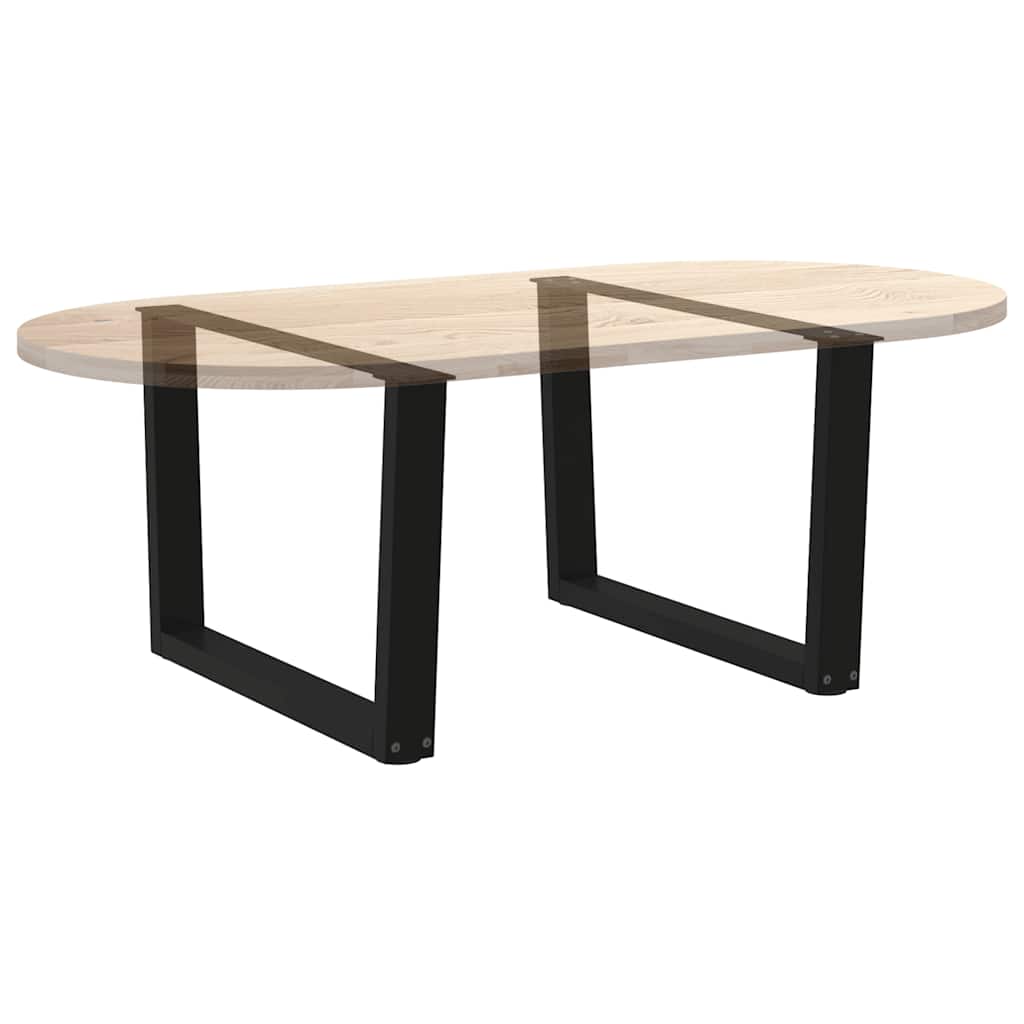 Pieds de table basse en forme de V, 2 pièces, noir, 70 x (42-43,3) cm, acier - XIOS