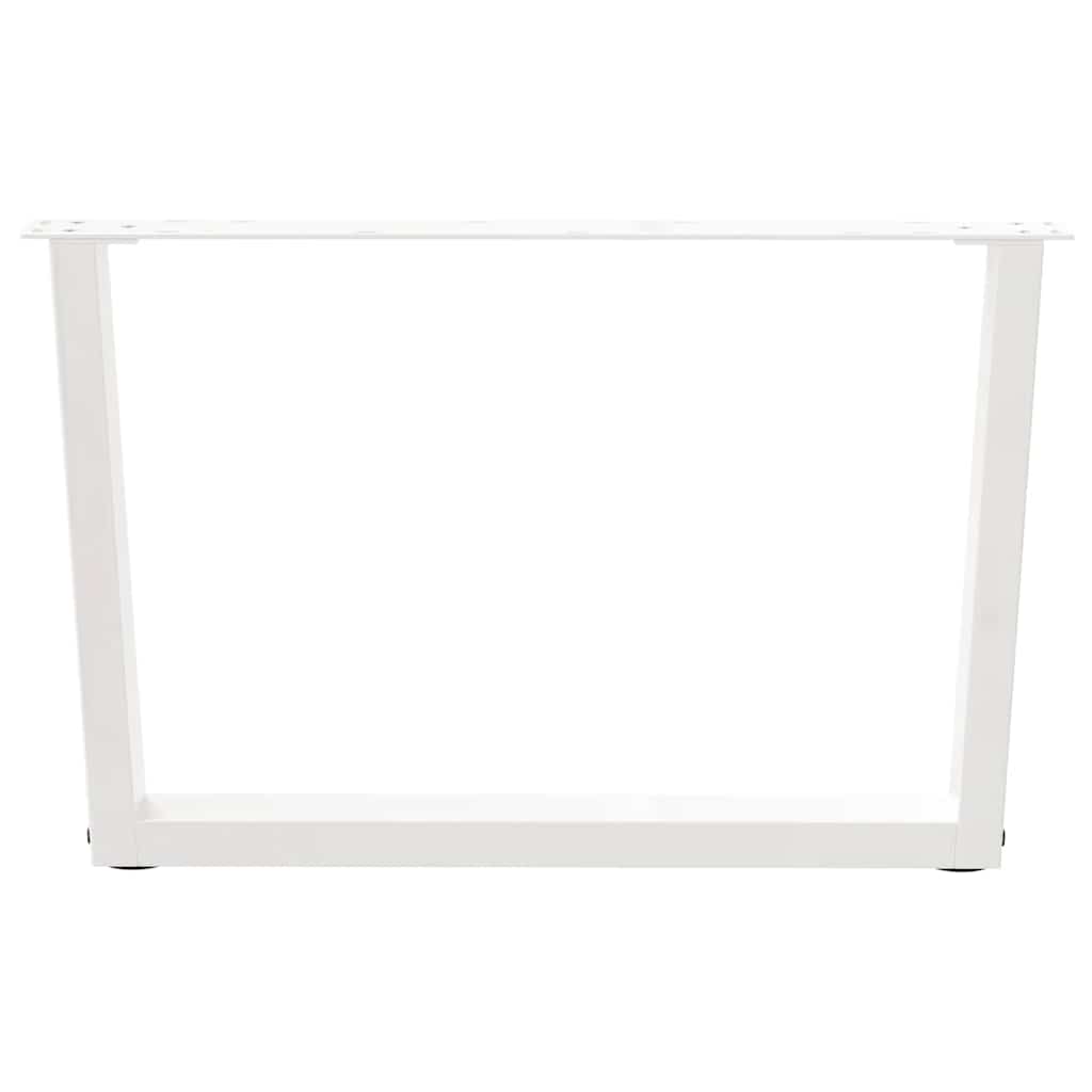 Pieds de table basse en forme de V, 2 pièces, blanc, 70 x (42-43,3) cm, acier - XIOS