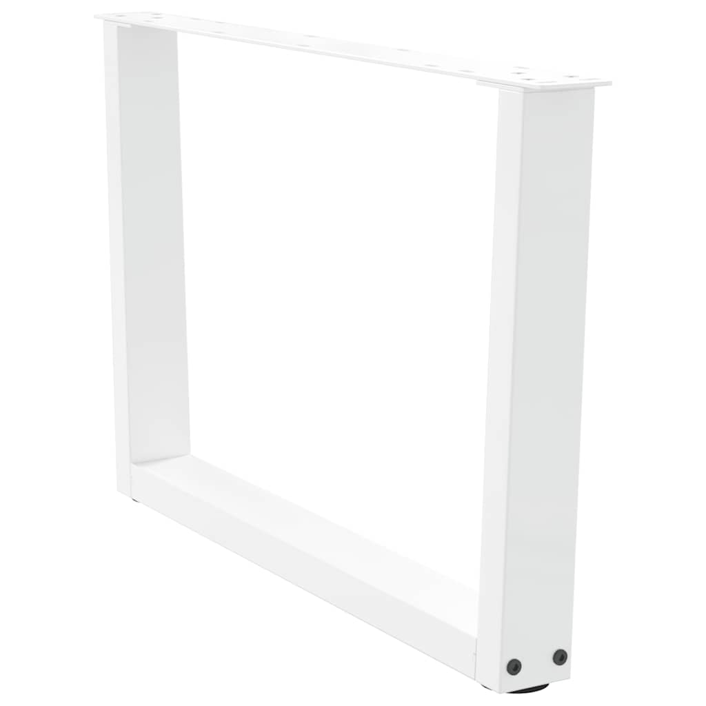 Pieds de table basse en forme de V, 2 pièces, blanc, 70 x (42-43,3) cm, acier - XIOS