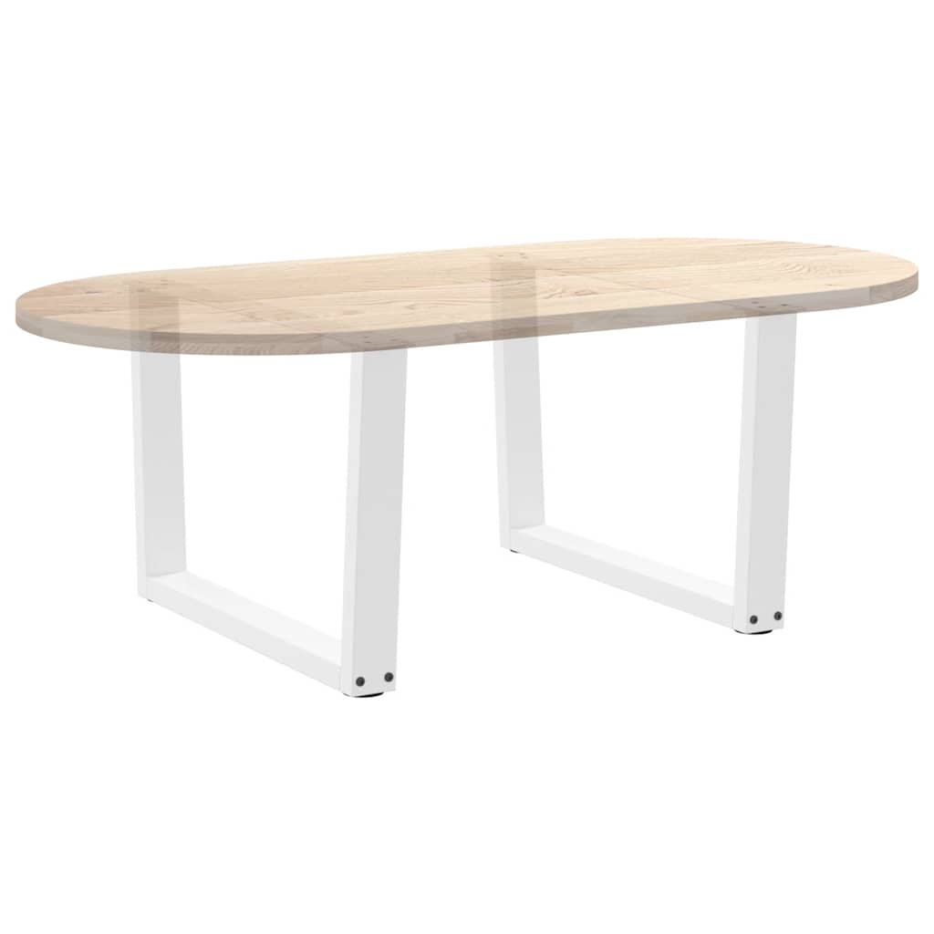 Pieds de table basse en forme de V, 2 pièces, blanc, 70 x (42-43,3) cm, acier - XIOS