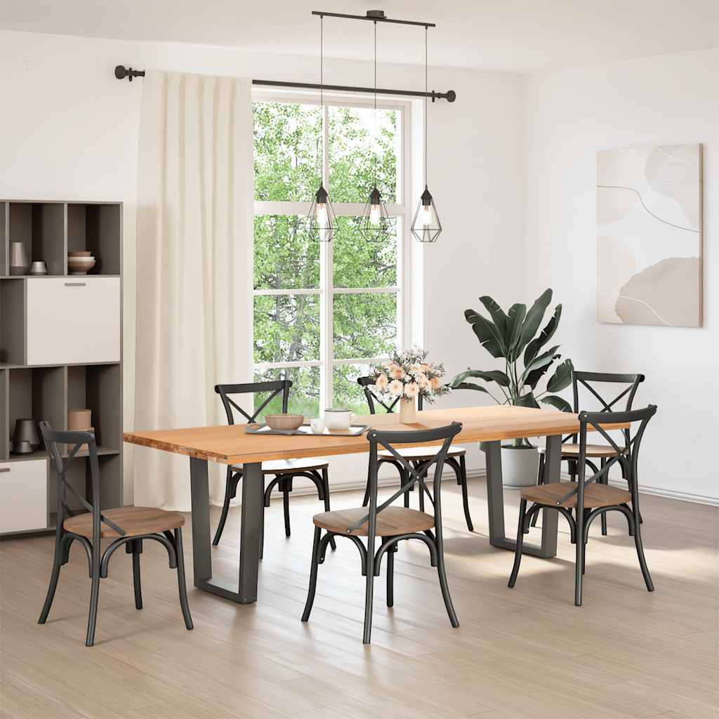 Pieds de table basse en forme de V, 2 pièces, anthracite, 70 x (42-43,3) cm, acier - XIOS