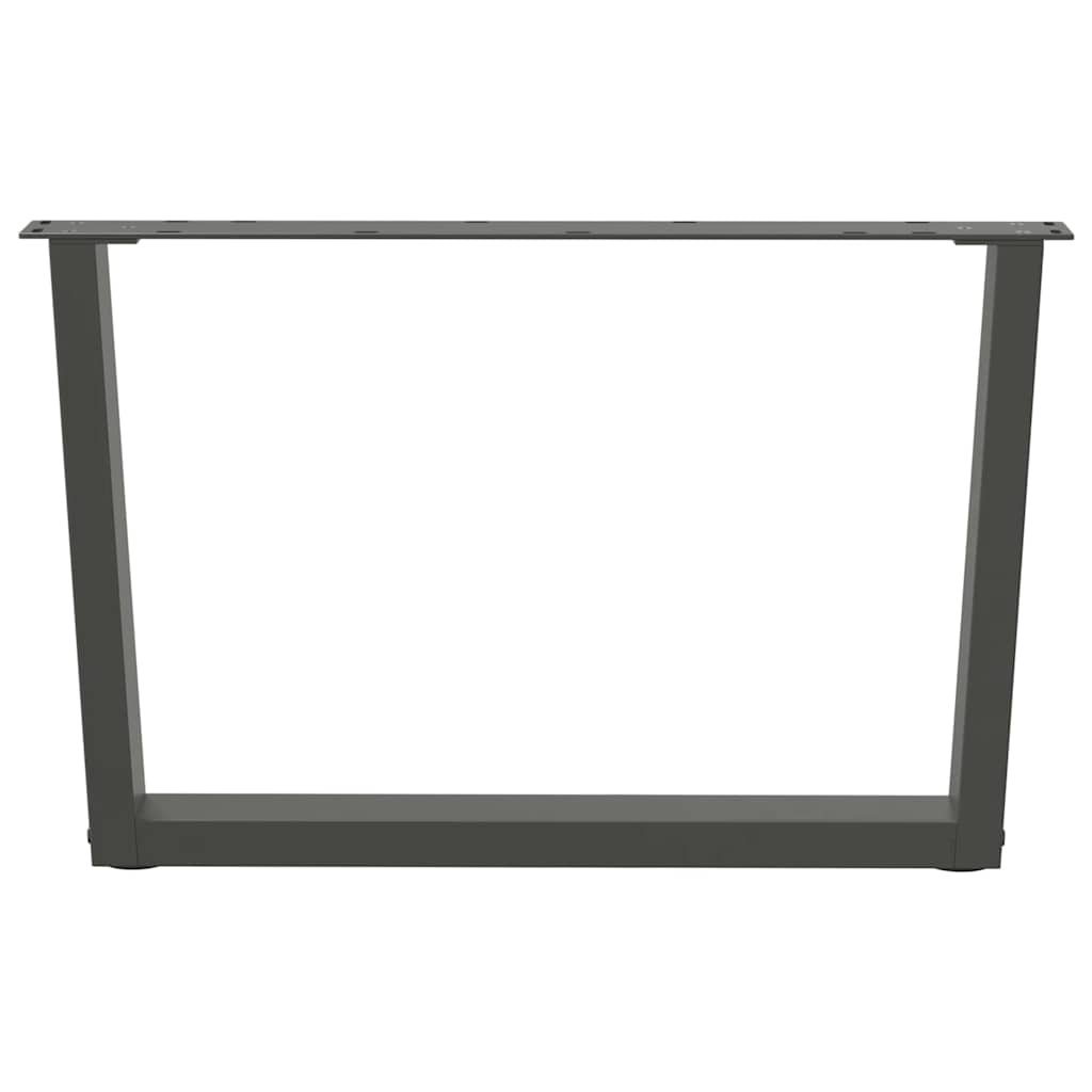 Pieds de table basse en forme de V, 2 pièces, anthracite, 70 x (42-43,3) cm, acier - XIOS