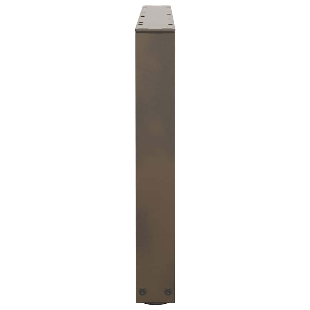 Pieds de table basse en forme de V, 2 pièces, acier naturel, 70 x (42-43,3) cm - XIOS