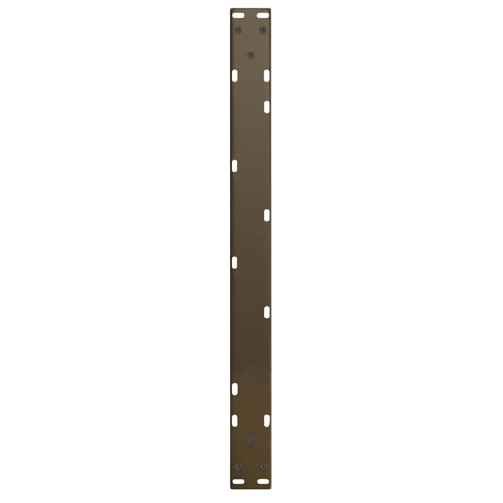 Pieds de table basse en forme de V, 2 pièces, acier naturel, 70 x (42-43,3) cm - XIOS