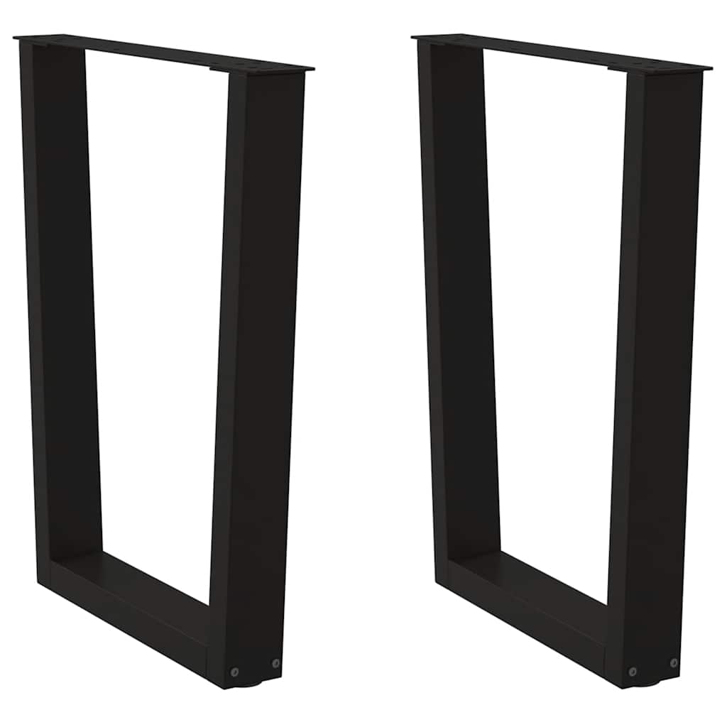 Pieds de table à manger en V 2 pièces Noir 60 x (72-73,3) cm Acier - XIOS