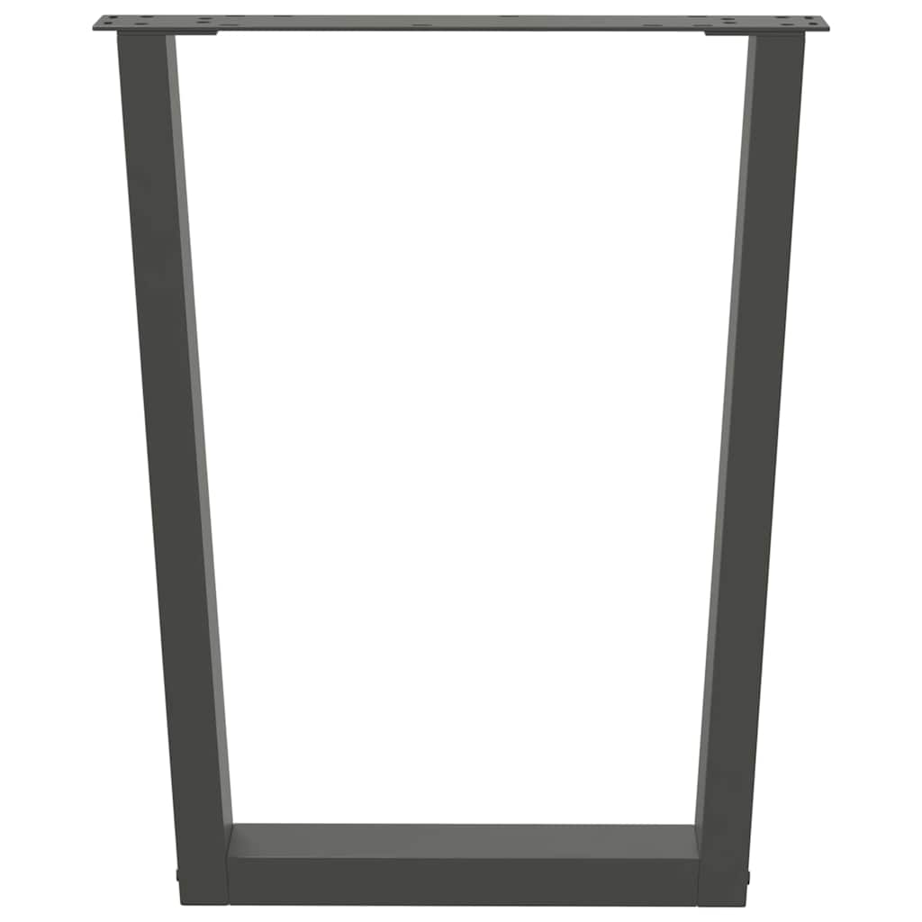 Pieds de table à manger en forme de V 2 pièces Anthracite 60 x (72-73,3) cm Acier - XIOS