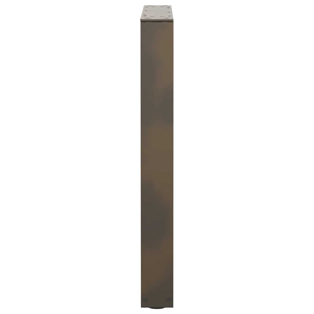 Pieds de table à manger en forme de V, 2 pièces, acier naturel, 60 x (72-73,3) cm - XIOS