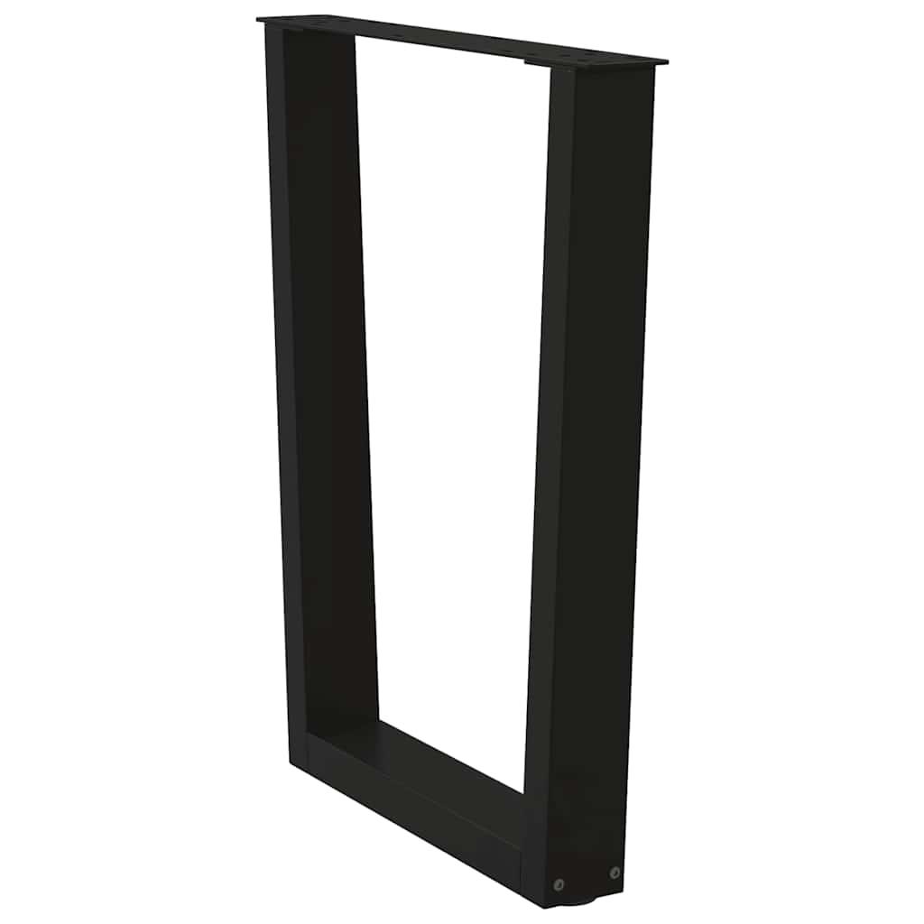 Pieds de table à manger en forme de V, 2 pièces, noir, 70 x (72-73,3) cm, acier - XIOS