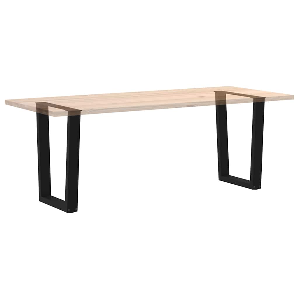 Pieds de table à manger en forme de V, 2 pièces, noir, 70 x (72-73,3) cm, acier - XIOS