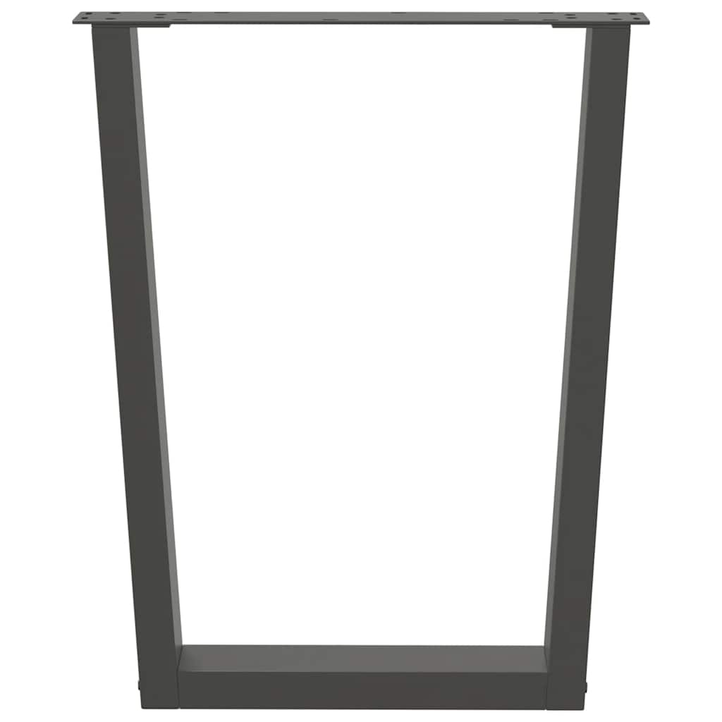 Pieds de table à manger en forme de V, 2 pièces, anthracite, 70 x (72-73,3) cm, acier - XIOS