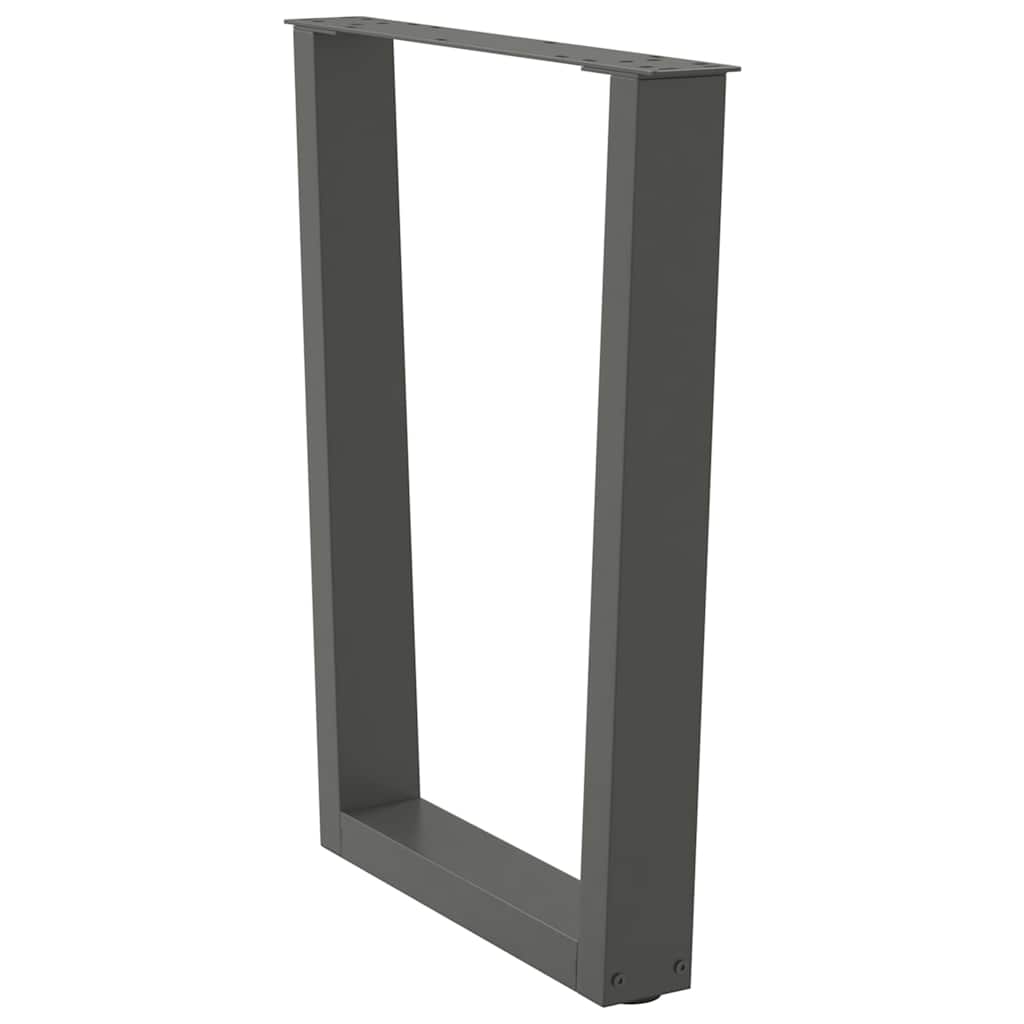 Pieds de table à manger en forme de V, 2 pièces, anthracite, 70 x (72-73,3) cm, acier - XIOS