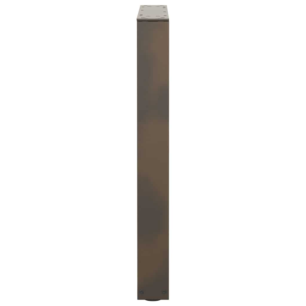 Pieds de table à manger en forme de V, 2 pièces, acier naturel, 70 x (72-73,3) cm - XIOS