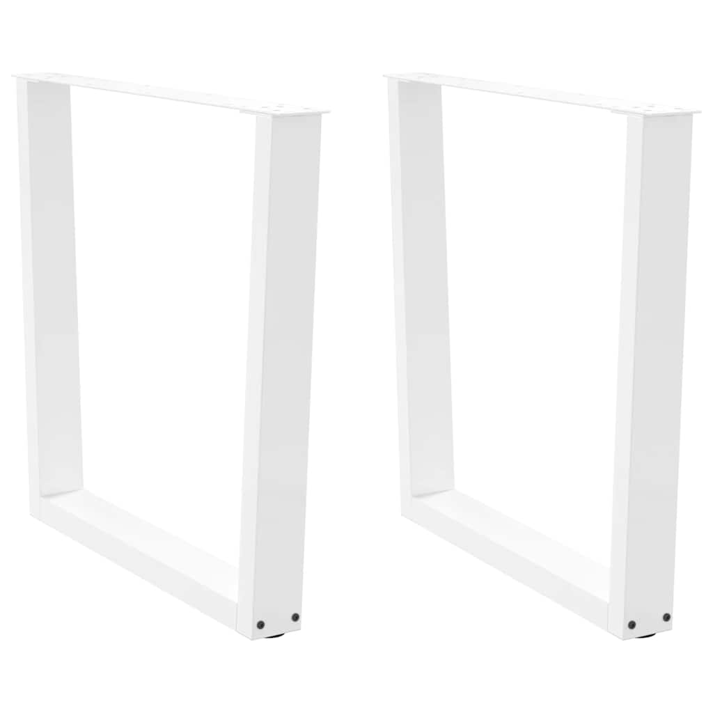 Pieds de table à manger en forme de V, 2 pièces, blanc, 80 x (72-73,3) cm, acier - XIOS