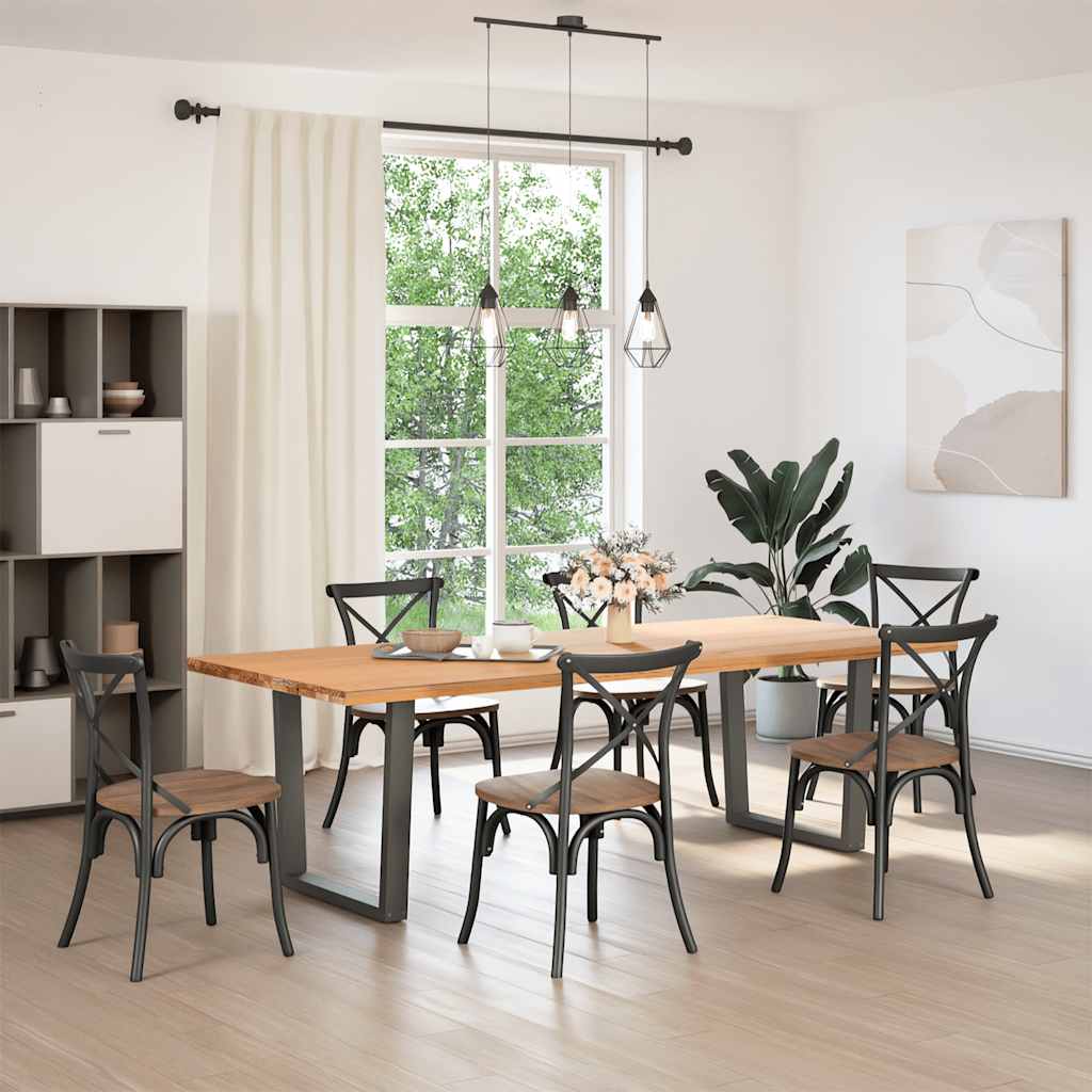 Pieds de table à manger en forme de V, 2 pièces, anthracite, 80 x (72-73,3) cm, acier - XIOS