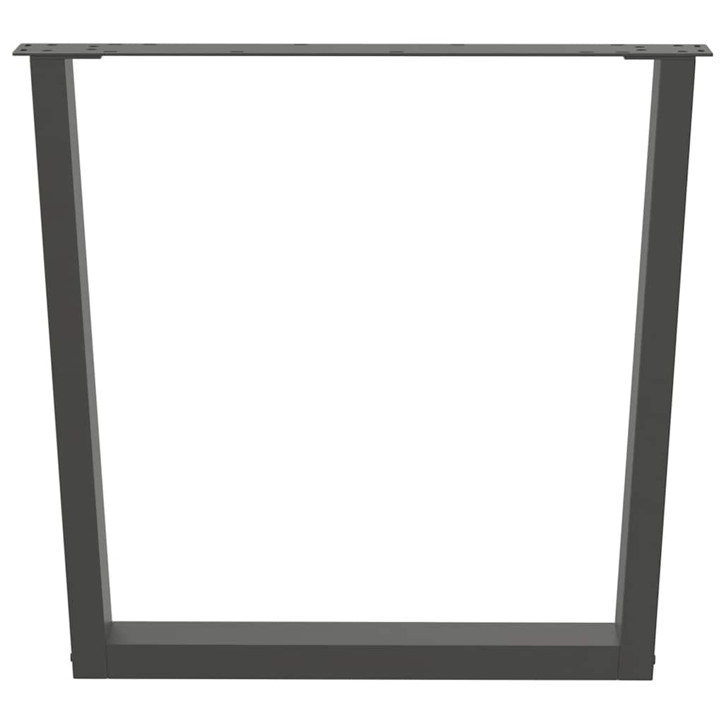 Pieds de table à manger en forme de V, 2 pièces, anthracite, 80 x (72-73,3) cm, acier - XIOS