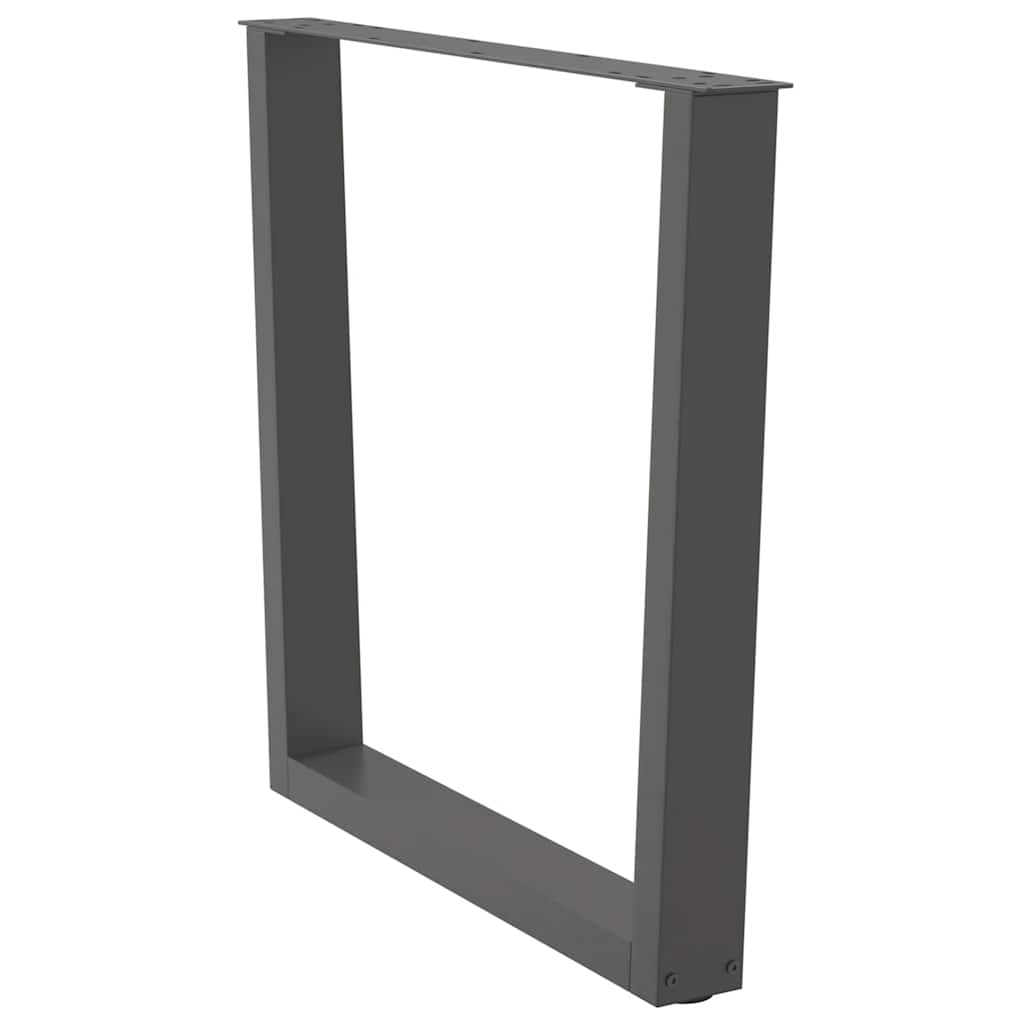 Pieds de table à manger en forme de V, 2 pièces, anthracite, 80 x (72-73,3) cm, acier - XIOS