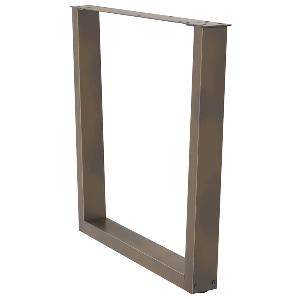Pieds de table à manger en forme de V 2 pièces Acier naturel 80 x (72-73,3) cm Acier - XIOS