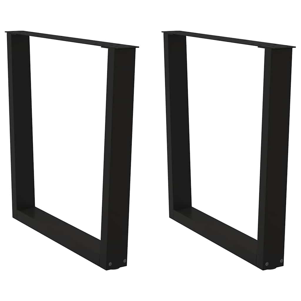 Pieds de table à manger en forme de V 2 pièces Noir 90 x (72-73,3) cm Acier - XIOS