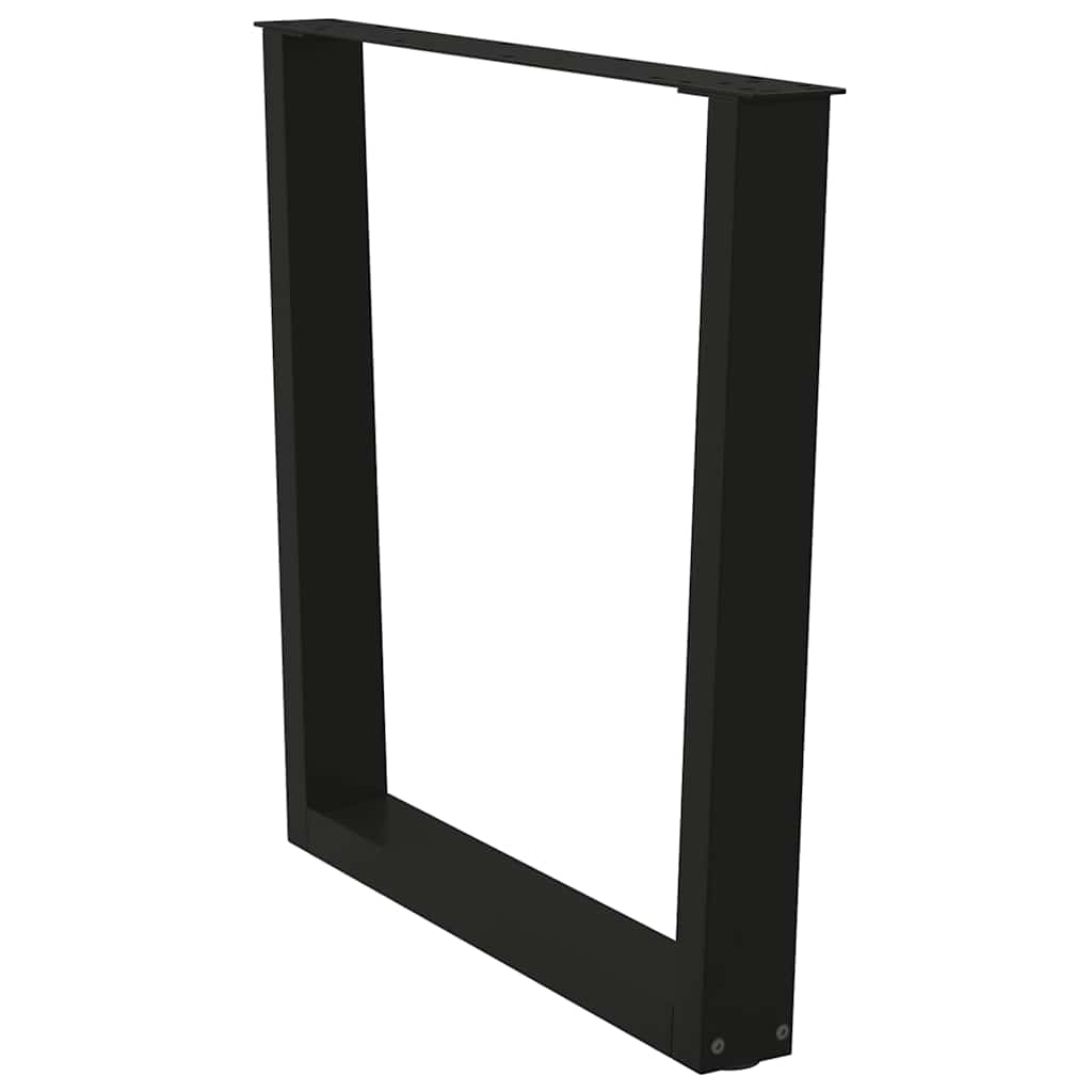 Pieds de table à manger en forme de V 2 pièces Noir 90 x (72-73,3) cm Acier - XIOS