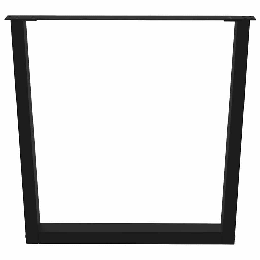 Pieds de table à manger en forme de V 2 pièces Noir 90 x (72-73,3) cm Acier - XIOS