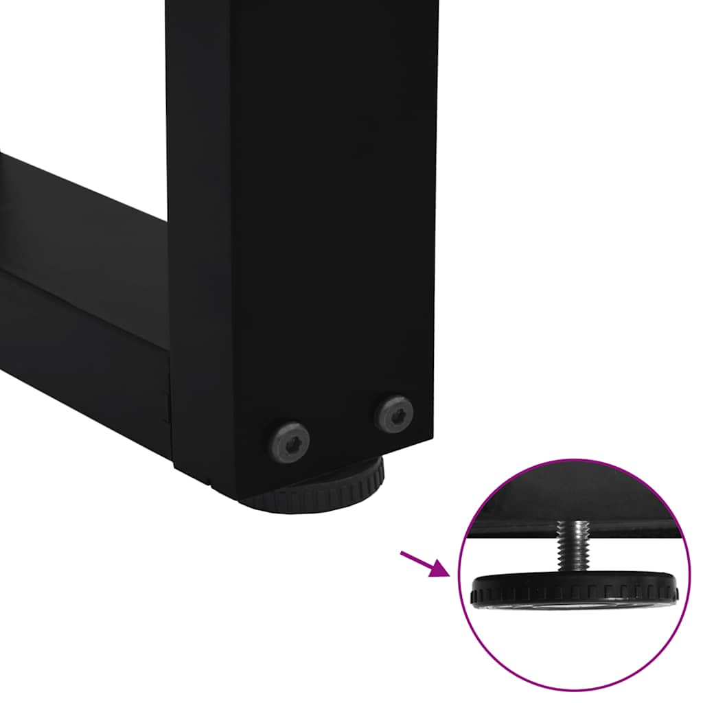 Pieds de table à manger en forme de V 2 pièces Noir 90 x (72-73,3) cm Acier - XIOS