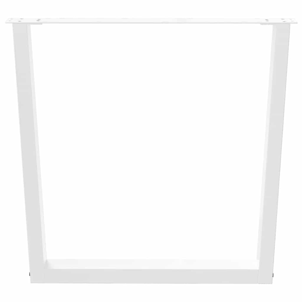 Pieds de table à manger en forme de V, 2 pièces, blanc, 90 x (72-73,3) cm, acier - XIOS