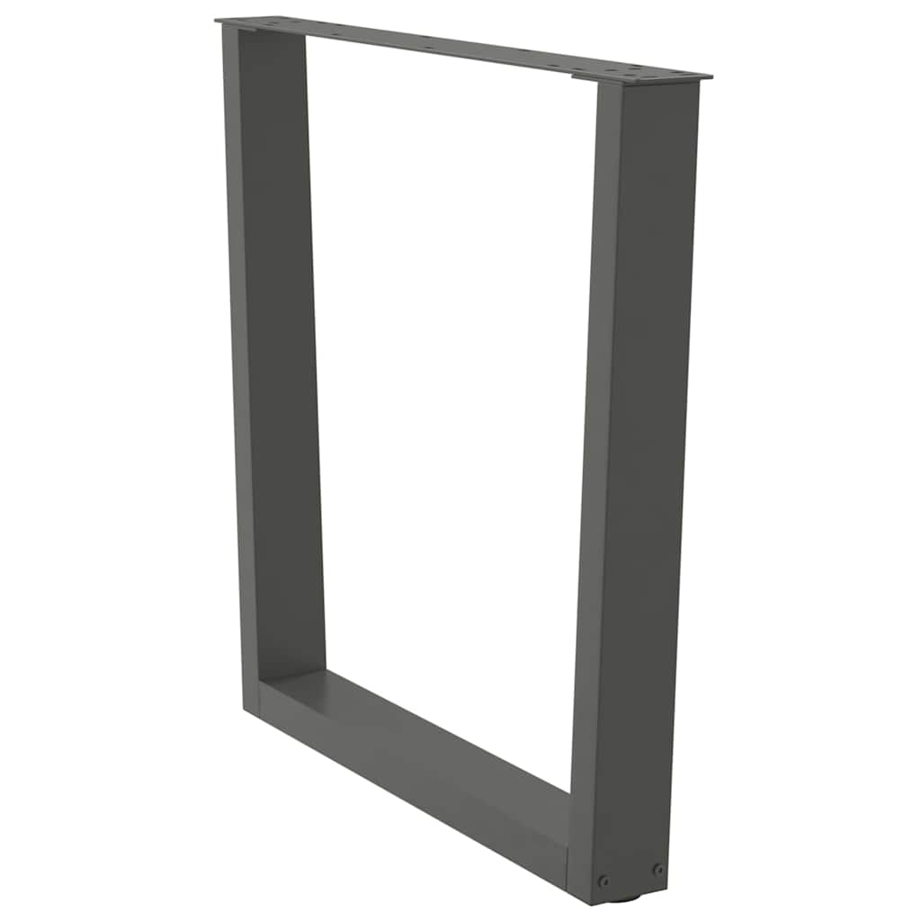 Pieds de table à manger en forme de V, 2 pièces, anthracite, 90 x (72-73,3) cm, acier - XIOS