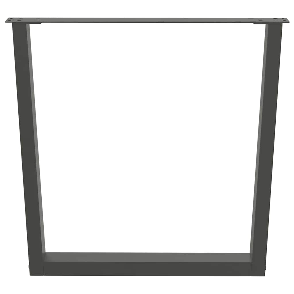 Pieds de table à manger en forme de V, 2 pièces, anthracite, 90 x (72-73,3) cm, acier - XIOS