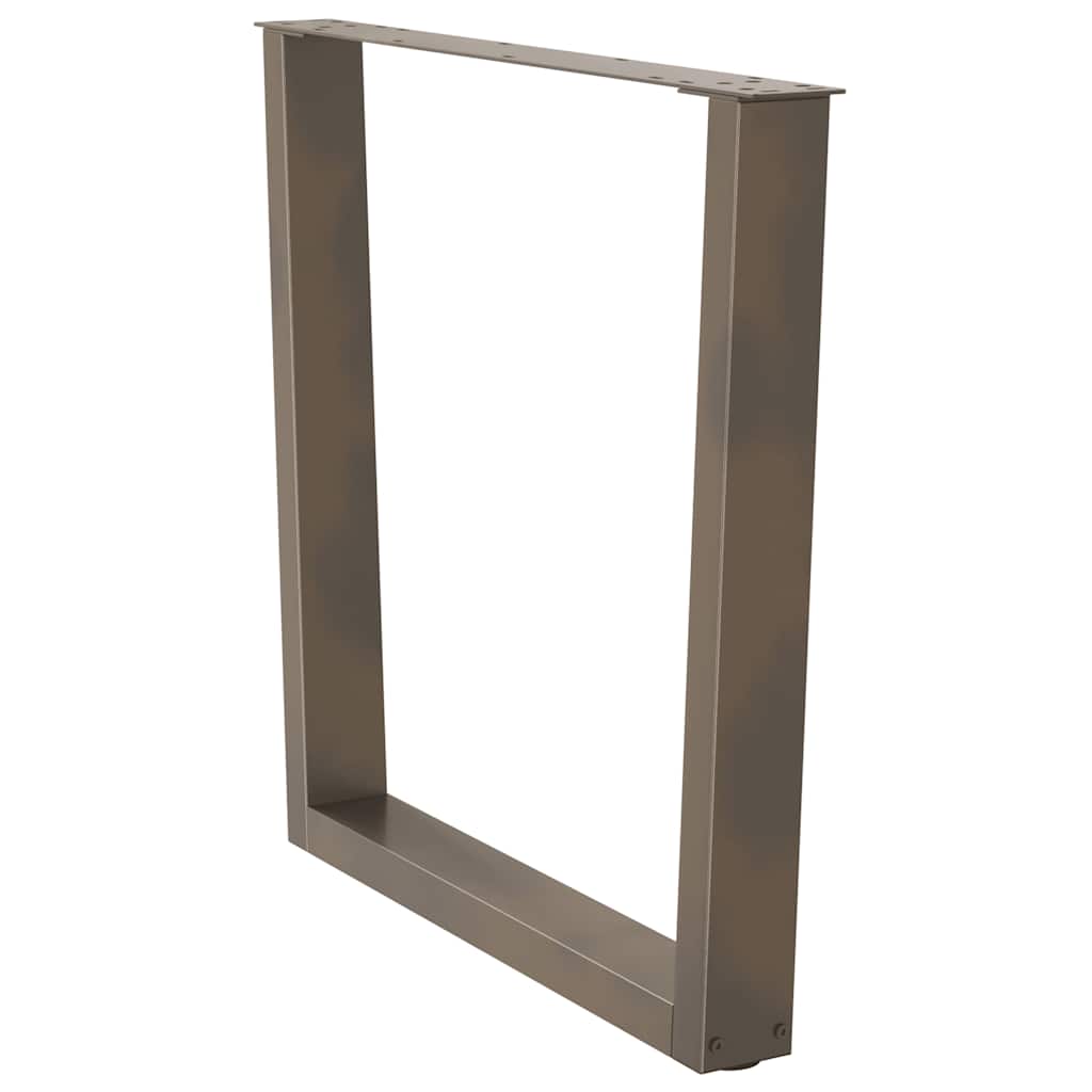 Pieds de table à manger en forme de V, 2 pièces, acier naturel, 90 x (72-73,3) cm - XIOS
