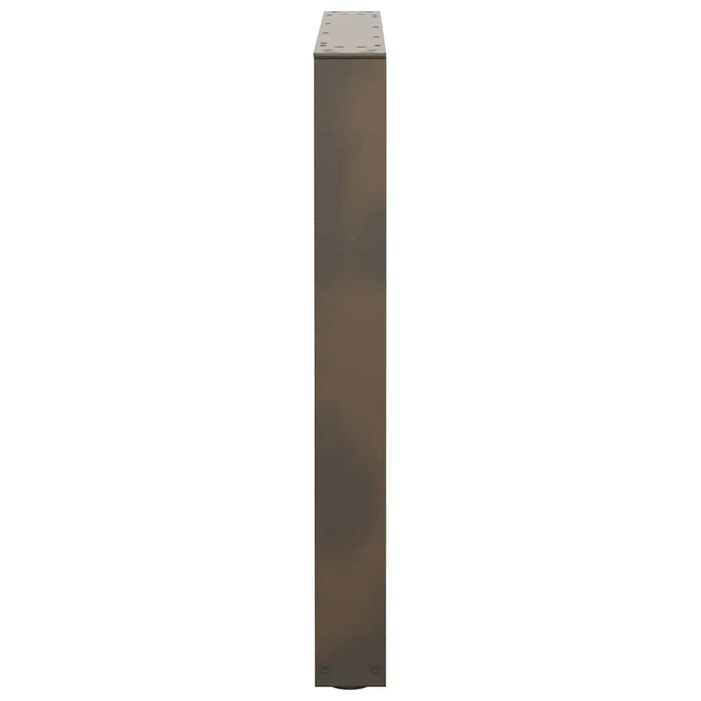 Pieds de table à manger en forme de V, 2 pièces, acier naturel, 90 x (72-73,3) cm - XIOS